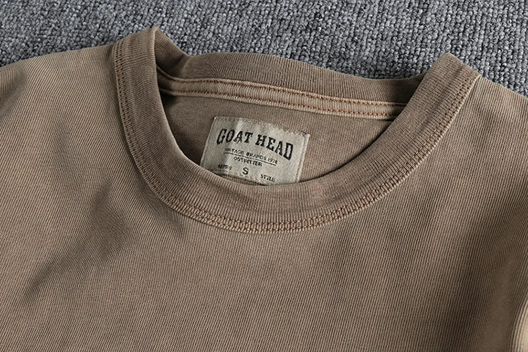 Summer New American Retro Short-sleeved O-neck Letter Printed T-shirt Men's Fashion Simple 100% Cotton Washed Casual Sport Tops