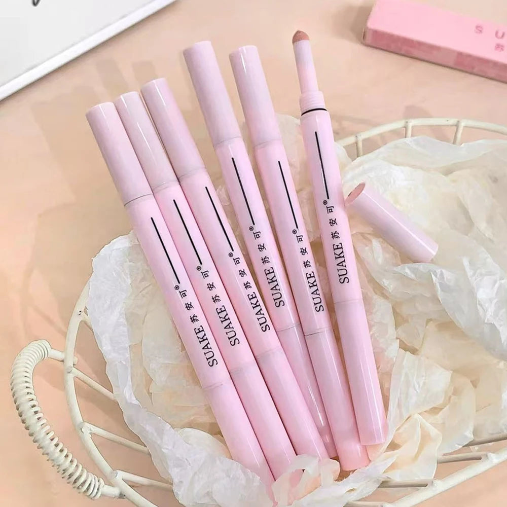 2 In 1 Matte Aegyosal Pen Glitter Brightening Highlight & Shadow Stick Double-end Eye Makeup Lying Silkworm Eyeliner Gel Pencil