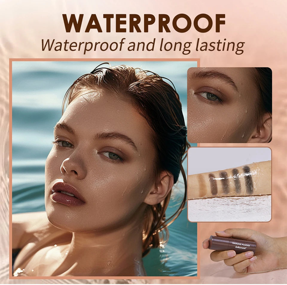 Hairline Shadow Powder Waterproof Sweat-proof Hairline Root Cover Up Filling Hair Natural Black Brown Eyebrows Contour Stick