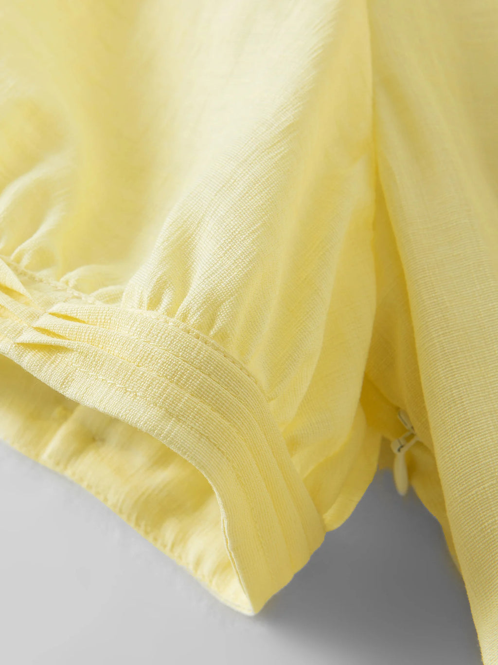 FSLE V-neck Puff Sleeve Pleated Waist Dresses Women New Summer 2026 High-waisted Cut Short Sleeve Mid-calf Length Fairy Dress