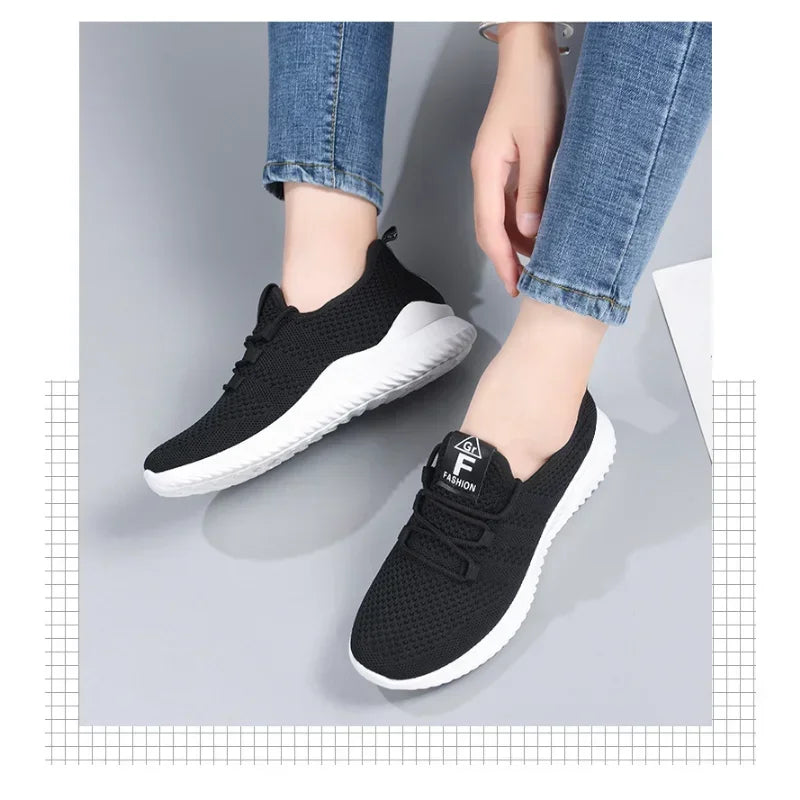 Women's Lightweight Casual Sneakers | Breathable Mesh Platform Shoes