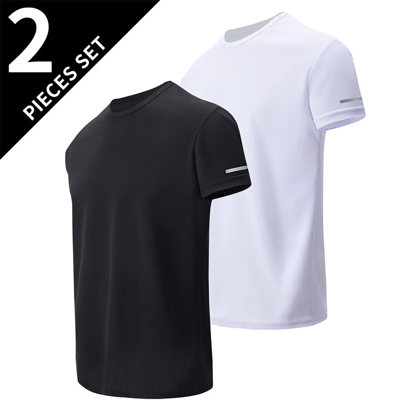 Men's Quick-Dry Sports T-Shirt - Short Sleeve Casual Fitness Tee