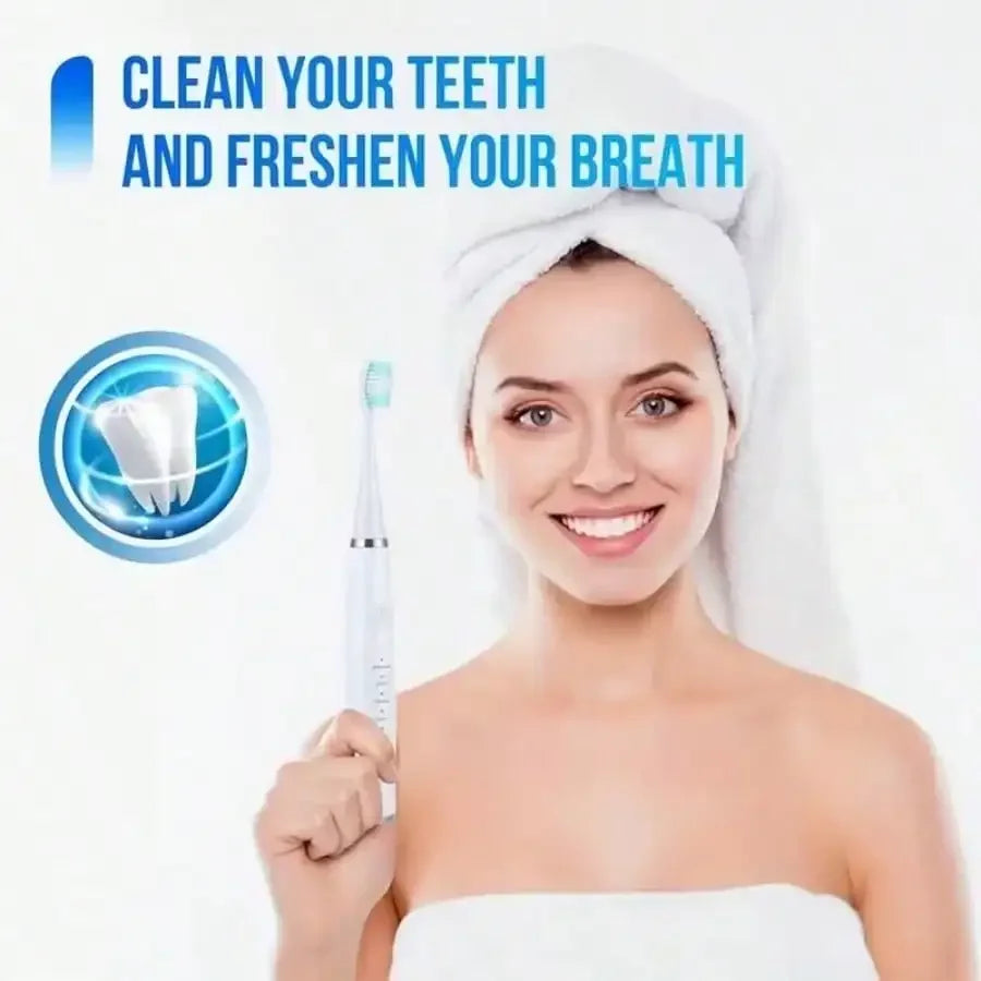 Electric Dental Cleaner, USB Rechargeable Dental Cleaning Tool Set, 5 Cleaning Modes, Promotes Gum Health, Suitable Holiday Gift For Family And Friends.