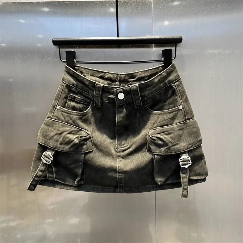 High Waisted Casual Washed Short Skirt for Women in the Spring and Summer of 2026 Stylish and Slimming Workwear Skirt