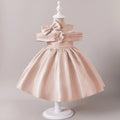 HETISO Kid Costume Satin Beading Belt Children's Girly Dresses Baby Girl Princess Birthday Festive Ball Gown 2-5 Years