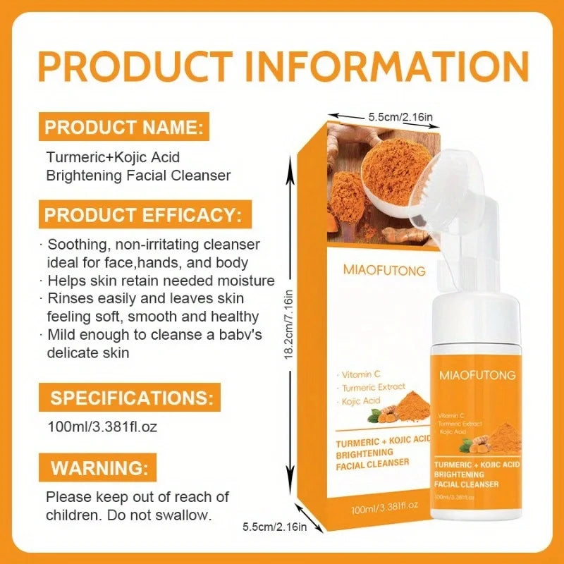 Turmeric Vitamin C and Kojic Acid Facial Cleansing Mousse