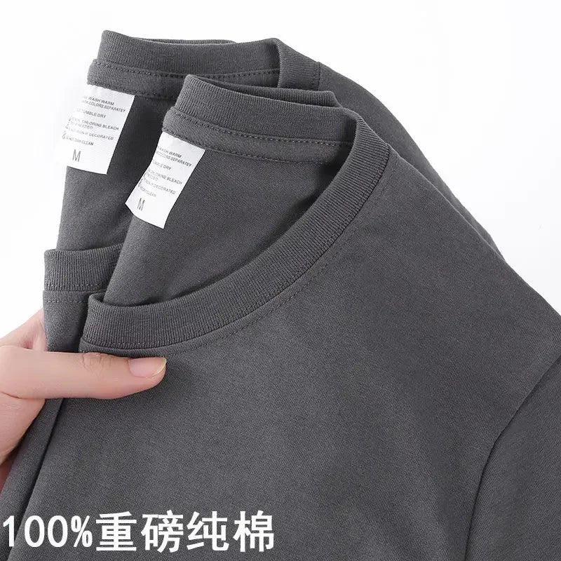 100% Cotton Short-Sleeve T-Shirt - Casual O-Neck Unisex Tee