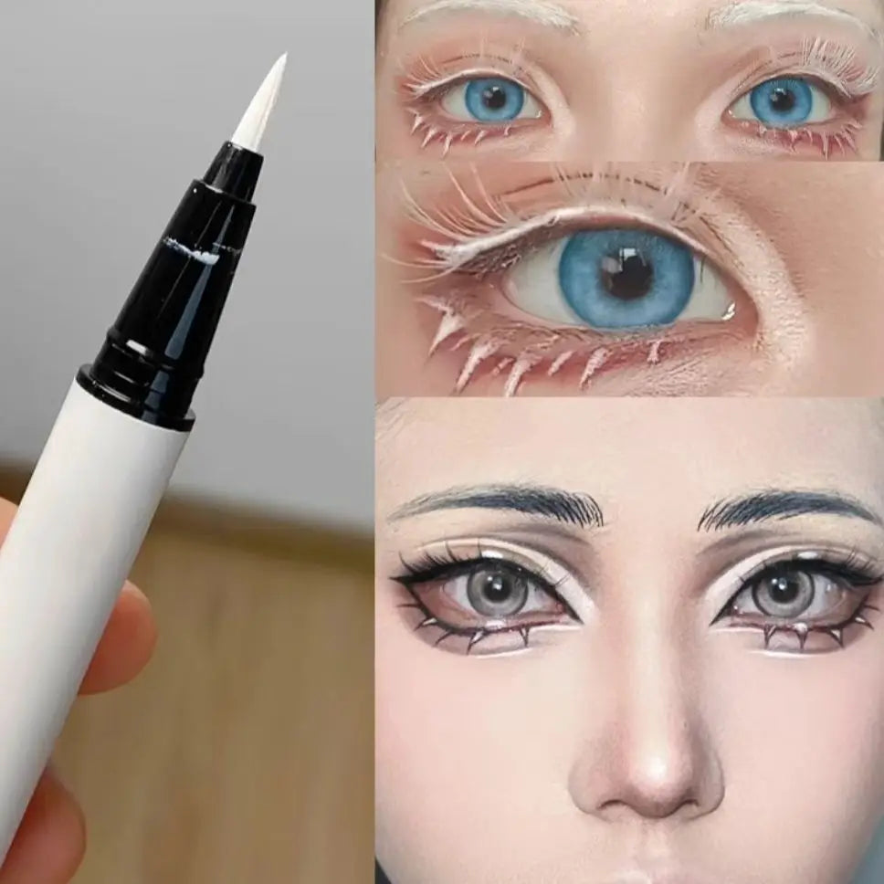 Matte White Eyeliner Liquid Pen Lying Silkworm Pencil Brighten Corners of Eyes Ultra-thin Waterproof Pigment Cosplay Eyeshadow
