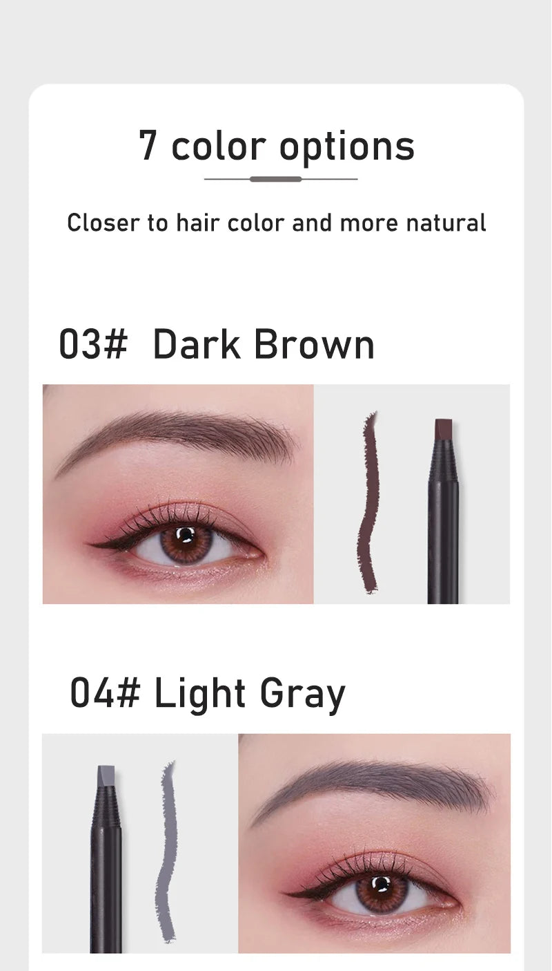 HAOZHUANG  Waterproof Long Lasting Eyebrow Pencils with Soft Brush Eyebrows Makeup Tool Permanent Makeup Tattoo Accessories