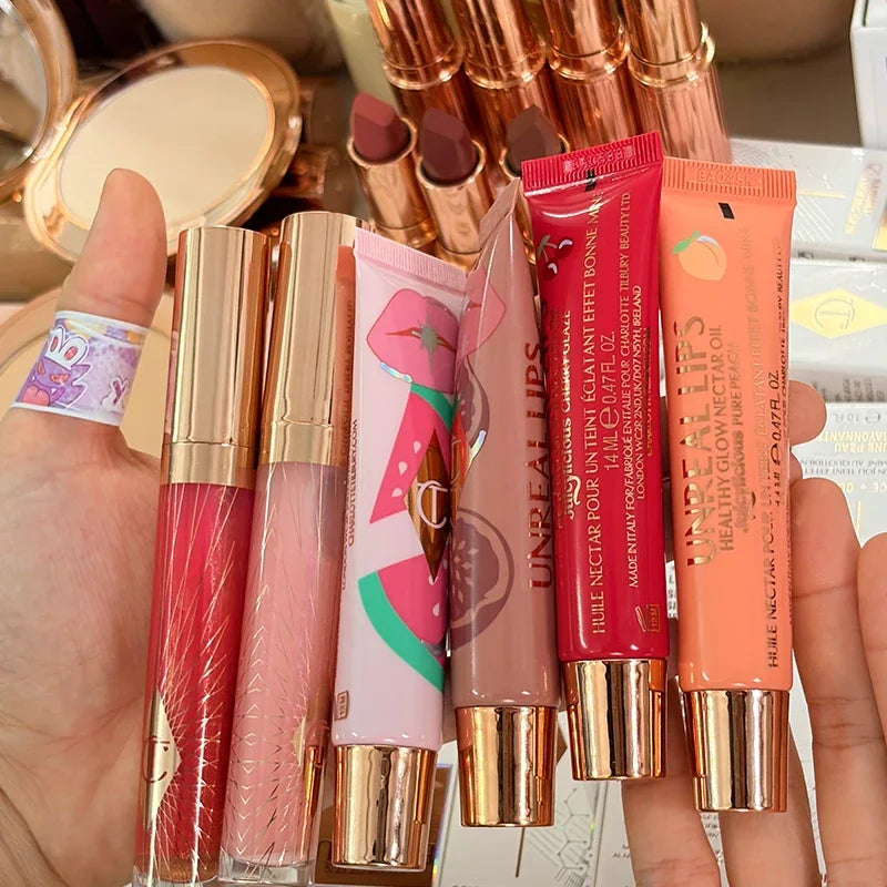 CT Summer Limited Lip Gloss Hydrating Lipstick Setting Powder Shine Nine-Color Eyeshadow Palette Blush Skincare Essence Makeup