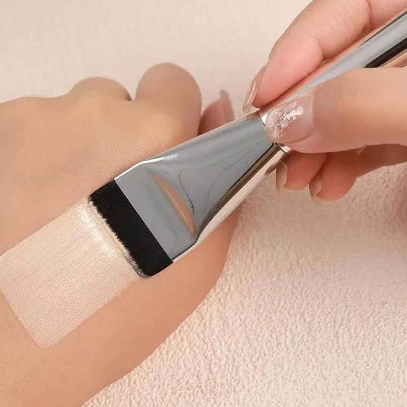A Foundation Brush Ultra Thin Traceless Concealer Brush Mask Brush Flat Head No Powder Soft Hair Beauty Tools Makeupbrush