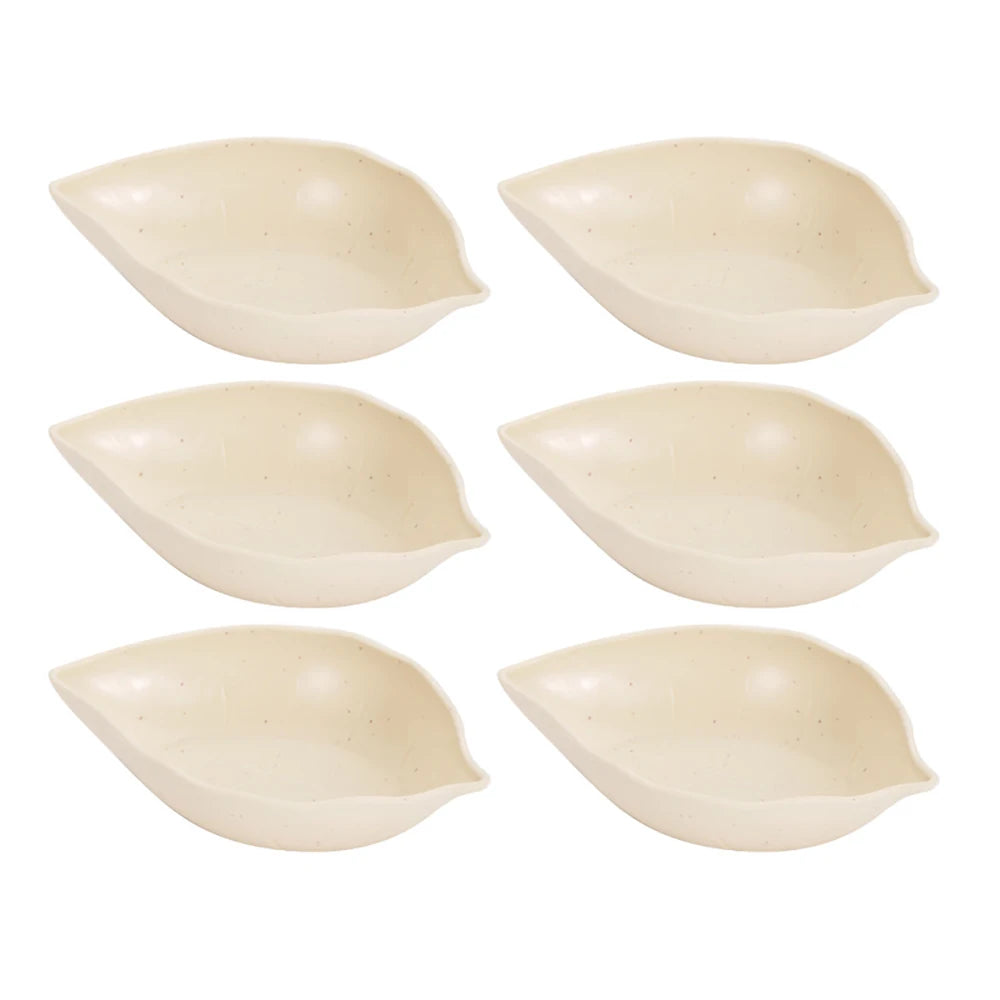 6PCS Wheat Straw Seasoning Dish Set - Small Dipping Snack Plates