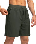 1Pcs/Mens Ice Silk Cooling Shorts Quick-Dry Workout Running Fitness Shorts With Zipper Pockets Athletic Gym Sportswear Loose Fit