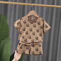 Fashion Children Short Sleeve Tops+Shorts Clothing Set Boy Summer Kids Clothes Sets T-Shirt Shorts 2Pcs Outfits Tracksuits