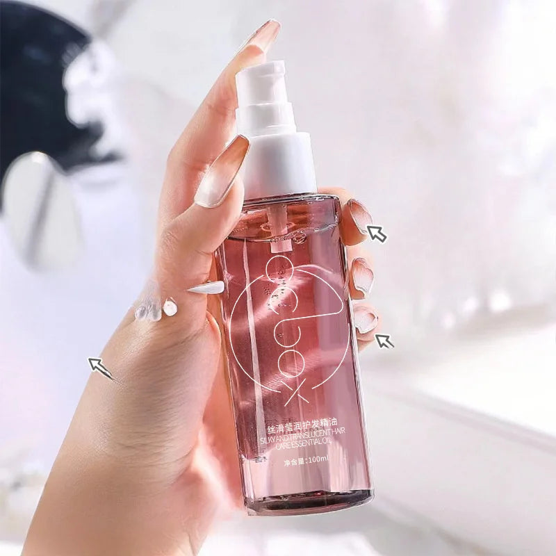 100ml Hair Care Essential Oil, Dry Hair, Long-Lasting Fragrance and Smooth Essential Oil, for Girlfriends and Mothers on Holiday
