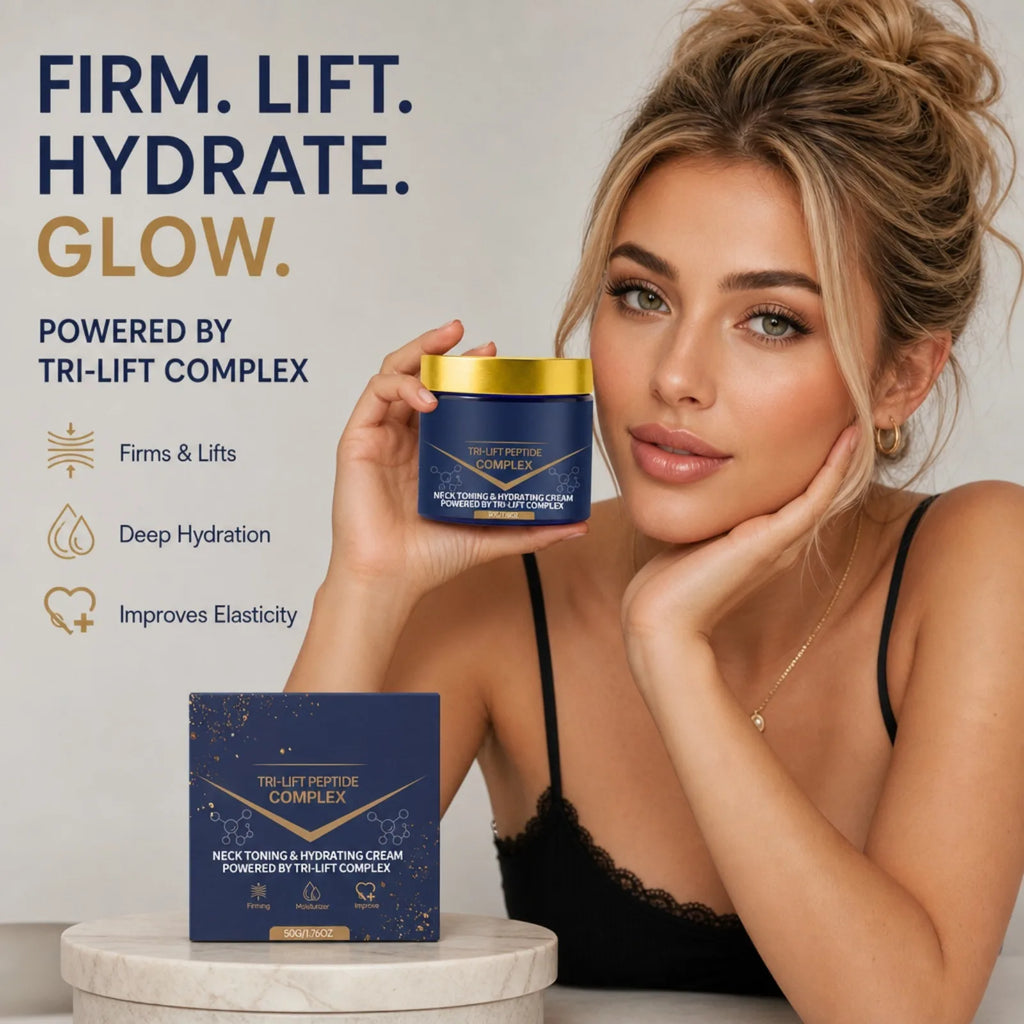 Tri-Lifting Peptide Neck Firming Moisturizer Hydrating Neck Cream Lines Tighten Neck Contour Smoothing Dull Skin Neck Care Cream
