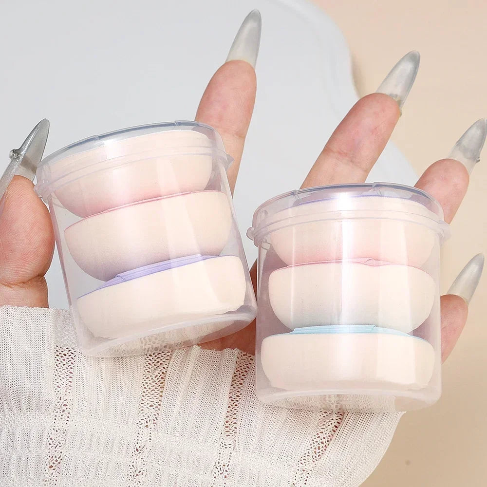 Wet Dry Use Mini Finger Powder Puff Random Color Facial Detail Air Cushion Concealer Blusher Makeup Cosmetics Puff Beauty Tools
