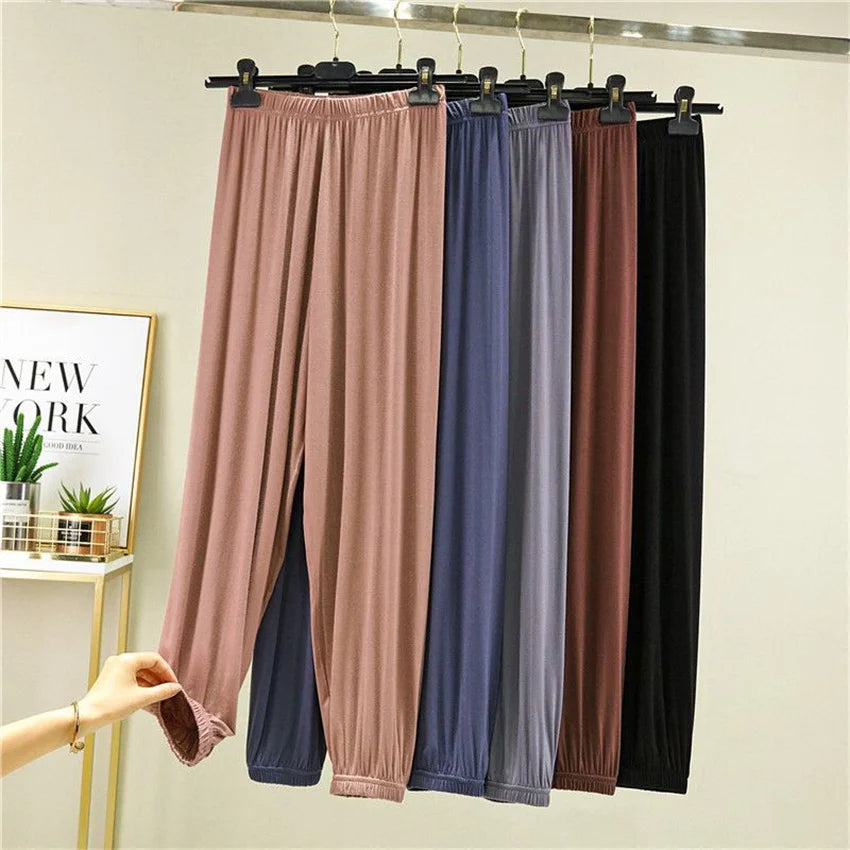 Women's Modal Harem Yoga Pants - High Waist Loose Casual Pants