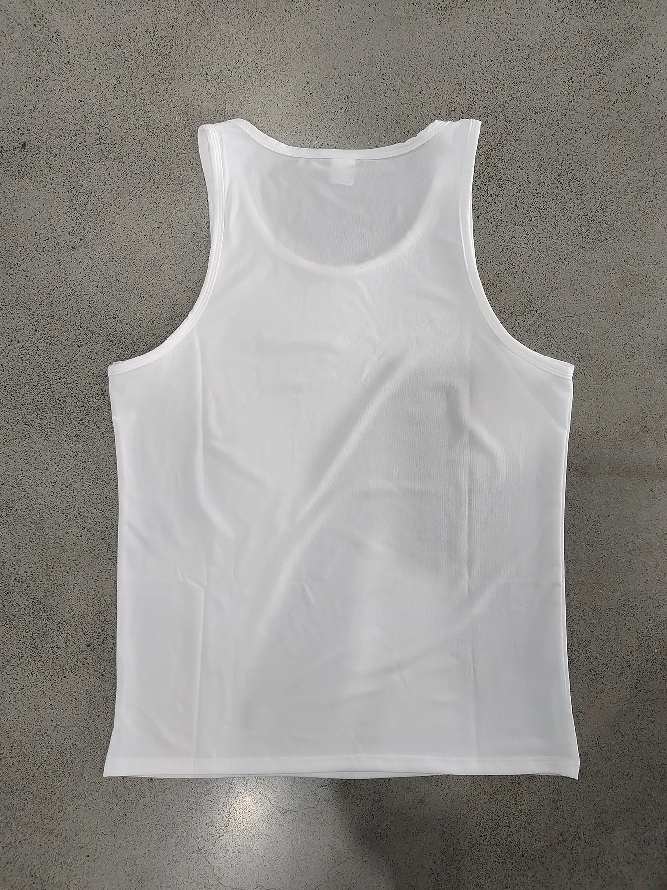 Men's Gym Sports Tank Top Muscle Aesthetic Dry Fast Workwear Polyester Fiber Summer Sport Fit Style Solid Color round Neck