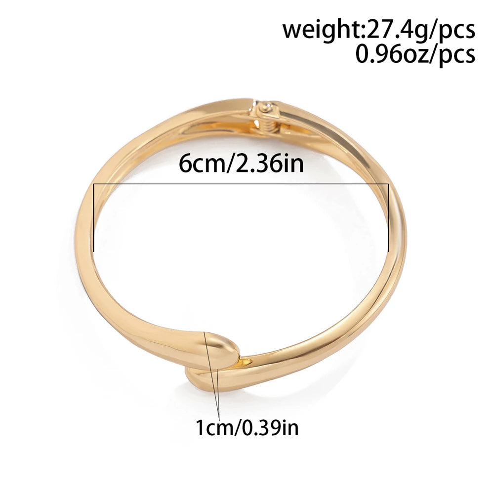 Chunky Twisted Open Cuff Bangle Bracelet for Women
