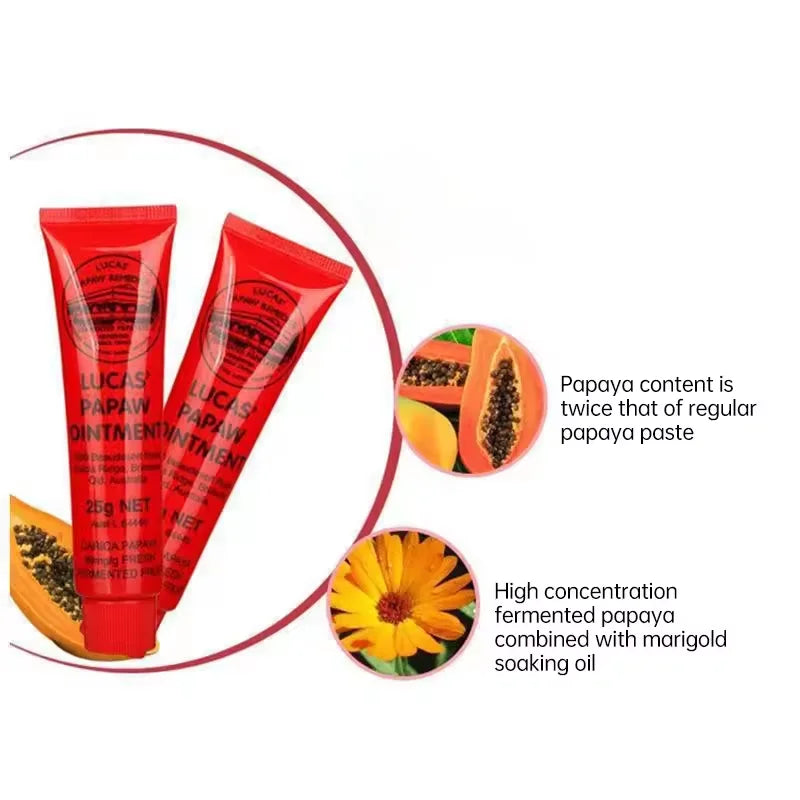 Face Care Lucas Papaw Ointment Balm Lipstick Moisturizing Anti Drying Multifunctional Hydrating Universal Cream Lip Balm Oil 25G
