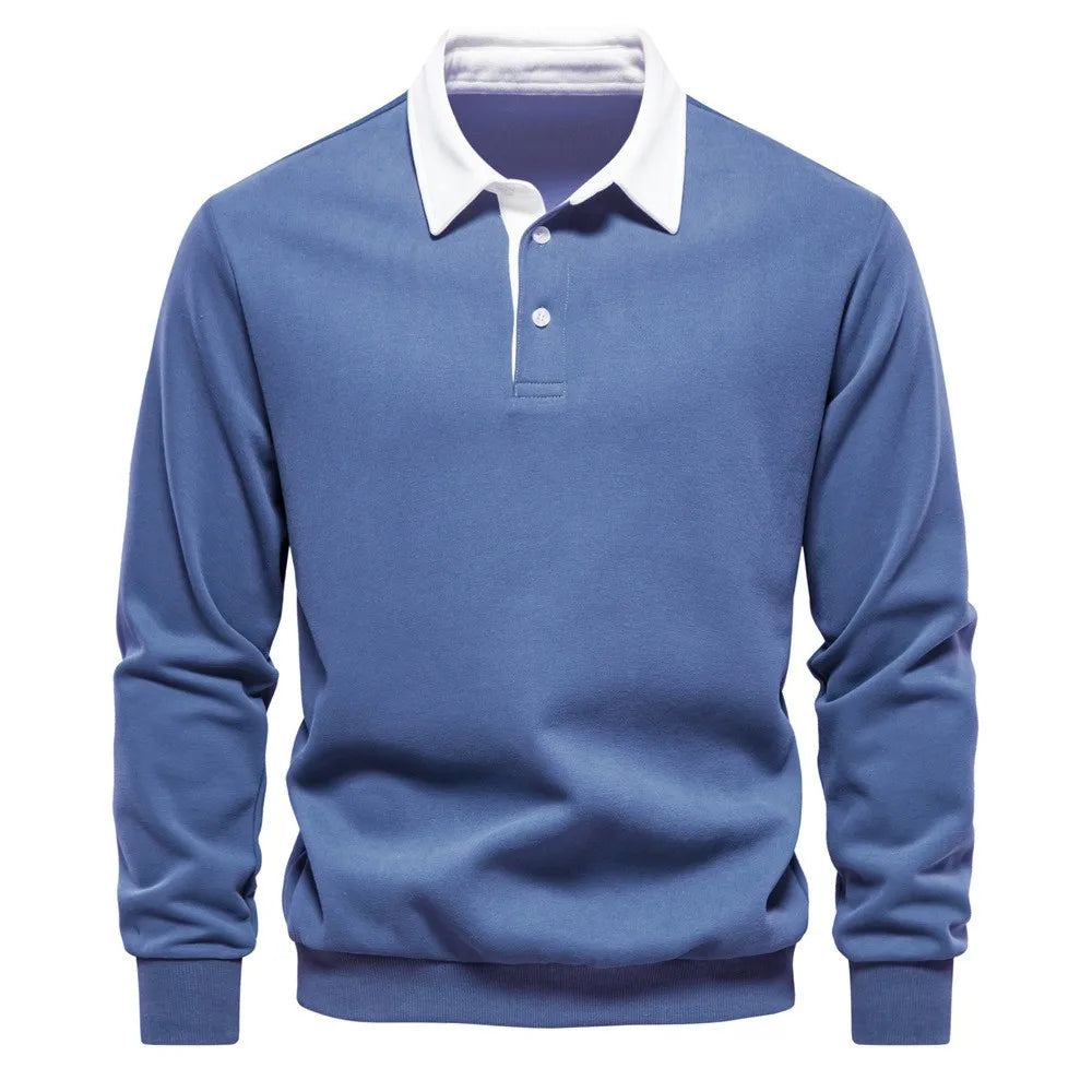 Men's Half-Zip Fleece Pullover - Long Sleeve Business Casual Shirt