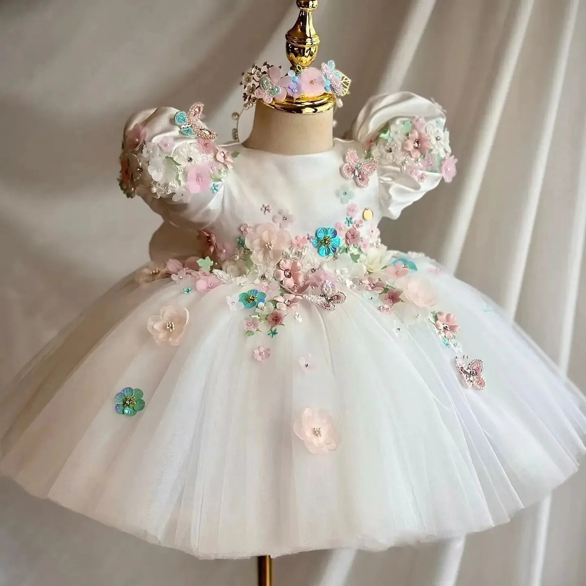 Wed Dress 2025 Girls Princess Wear Children Tutu Gown Kids Fashion Show Outfits Vestido Pageant Dresses Costumes Birthday Party