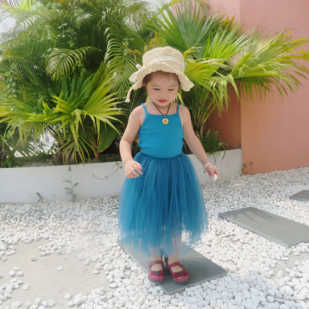 Girls Ribbed Tulle Dress - Sleeveless Princess Gown with Layered Skirt for Toddlers Party Dress for Kids Girl Girls Clothes