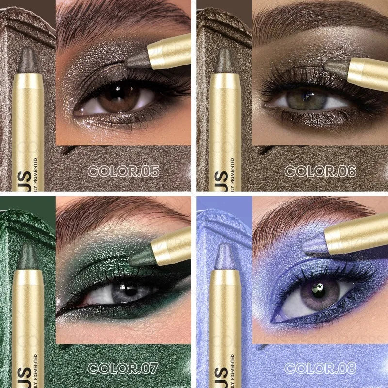 Gold Tube Eye Shadow Pen, Multi-Color Selection, Eye Highlights, Brightening Eyes, Waterproof And Sweatproof, Eye Cosmetics