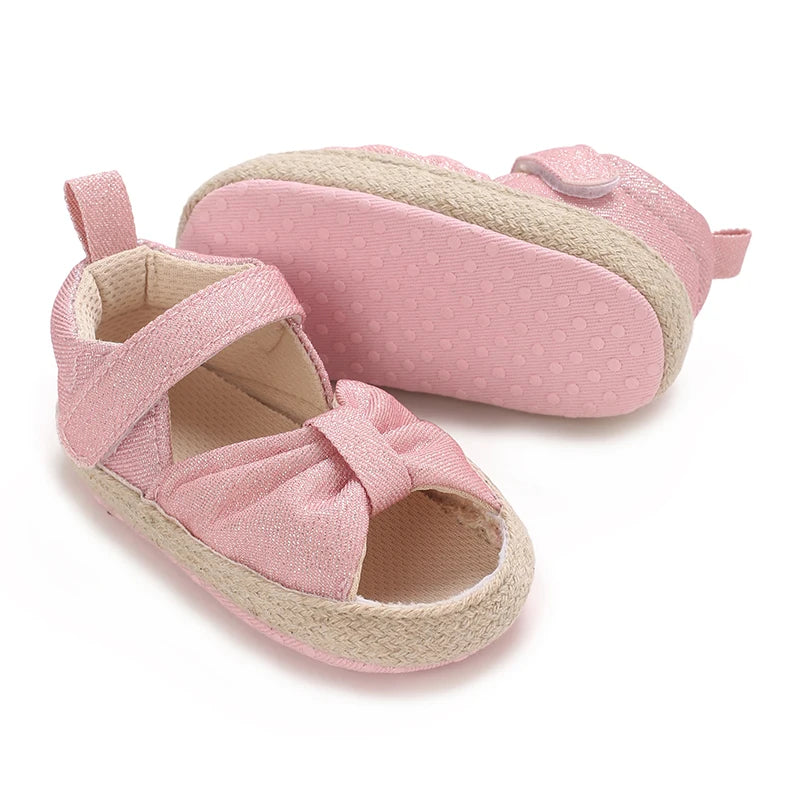 Baby Learning Walk Shoes,Back Zipper Summer Infant Sandals Soft Daily Wear Footwear for Newborn Baby Girls 0-1 Year