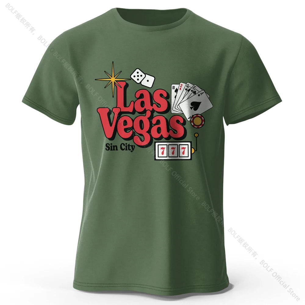 Work & Play Printed 100% Cotton T-Shirt Lightweight Round Neck Short Sleeve Tee Unisex Everyday Style