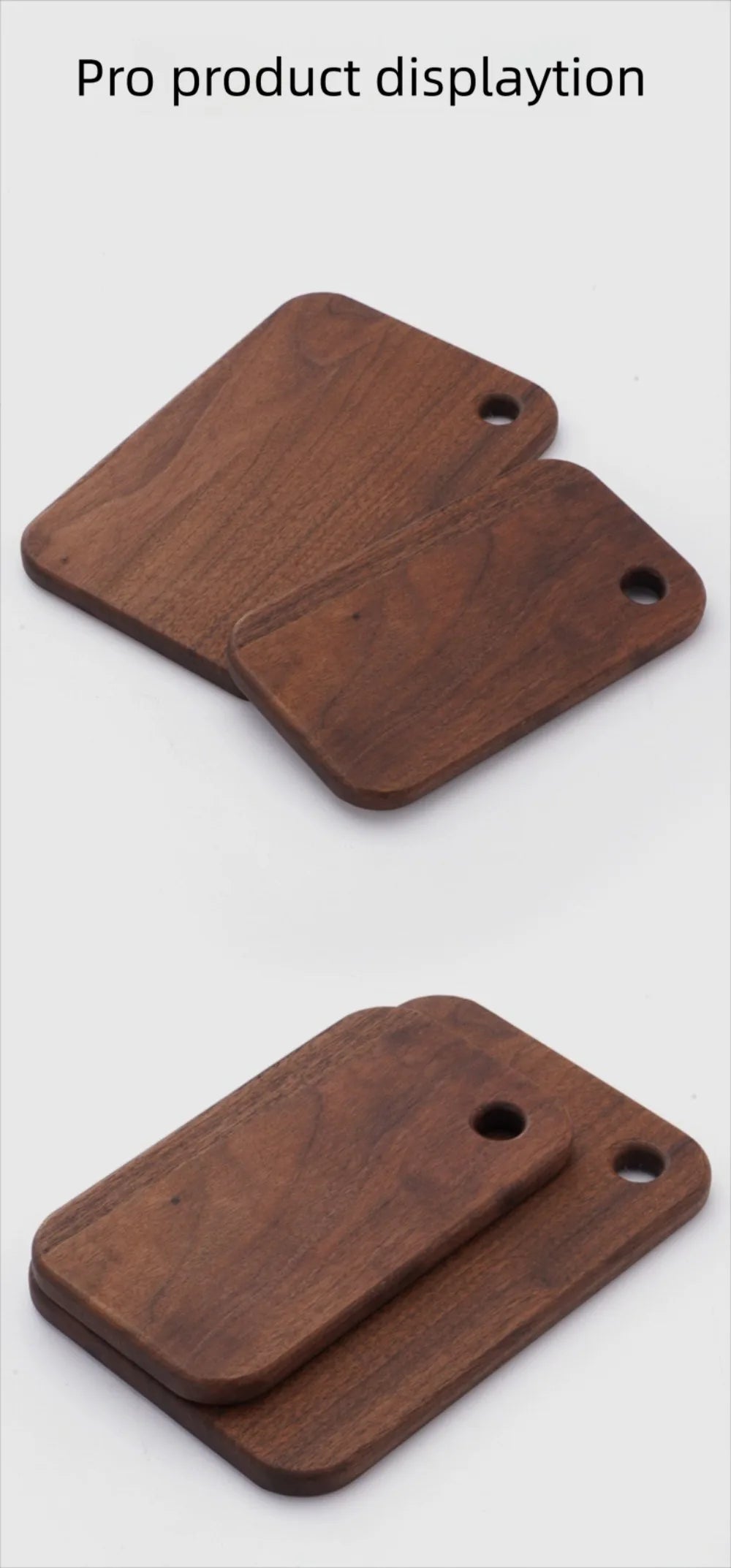 Wooden Outdoor Cutting Boards Double-sided Portable Fruit Cutting Board Walnut Camping Kitchenware For 800/1000ml Lunch Box