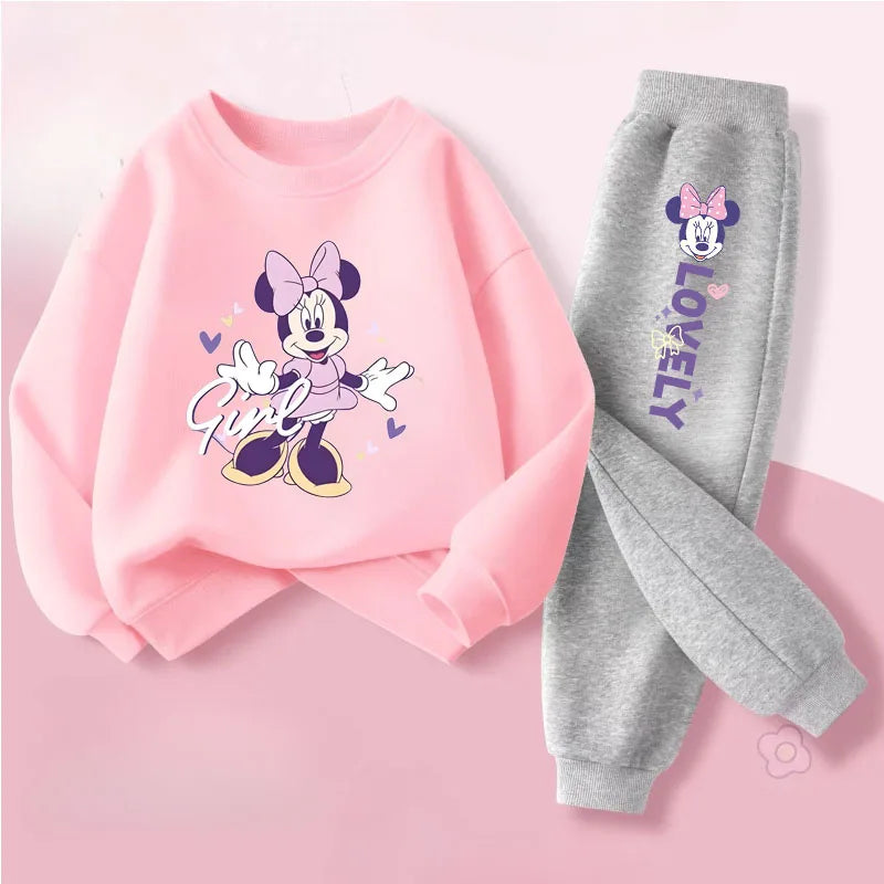 Hot Toys Girls' Cartoon Knit Sweatshirt and Pants Set - 4-6Y
