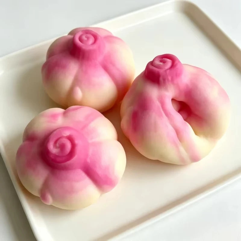 Onion Squishy Squeeze Stress Ball - Pink Gradient ASMR Fidget Toy