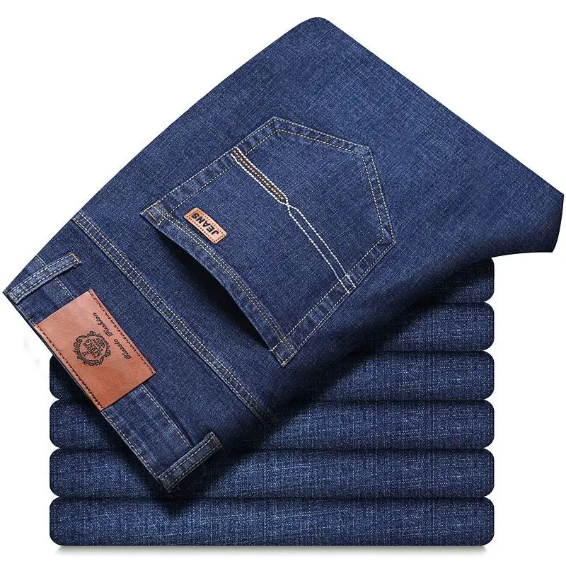 WTHINLEE Men's Straight Jeans - Stretch Denim Business Casual Pants