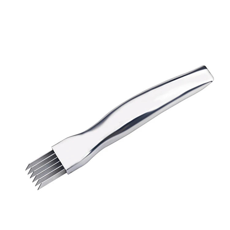 Kitchen Shred Silk The Knife, Stainless Steel Chopped Green Onion Knife, Curved Handle Design, Food Speedy Chopper Green Onion