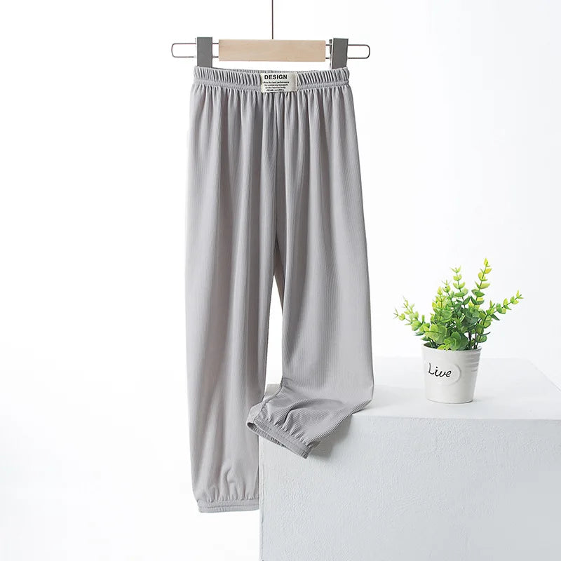 Children's Mosquito Repellent Pants Ice Silk Loose Wide Leg Casual