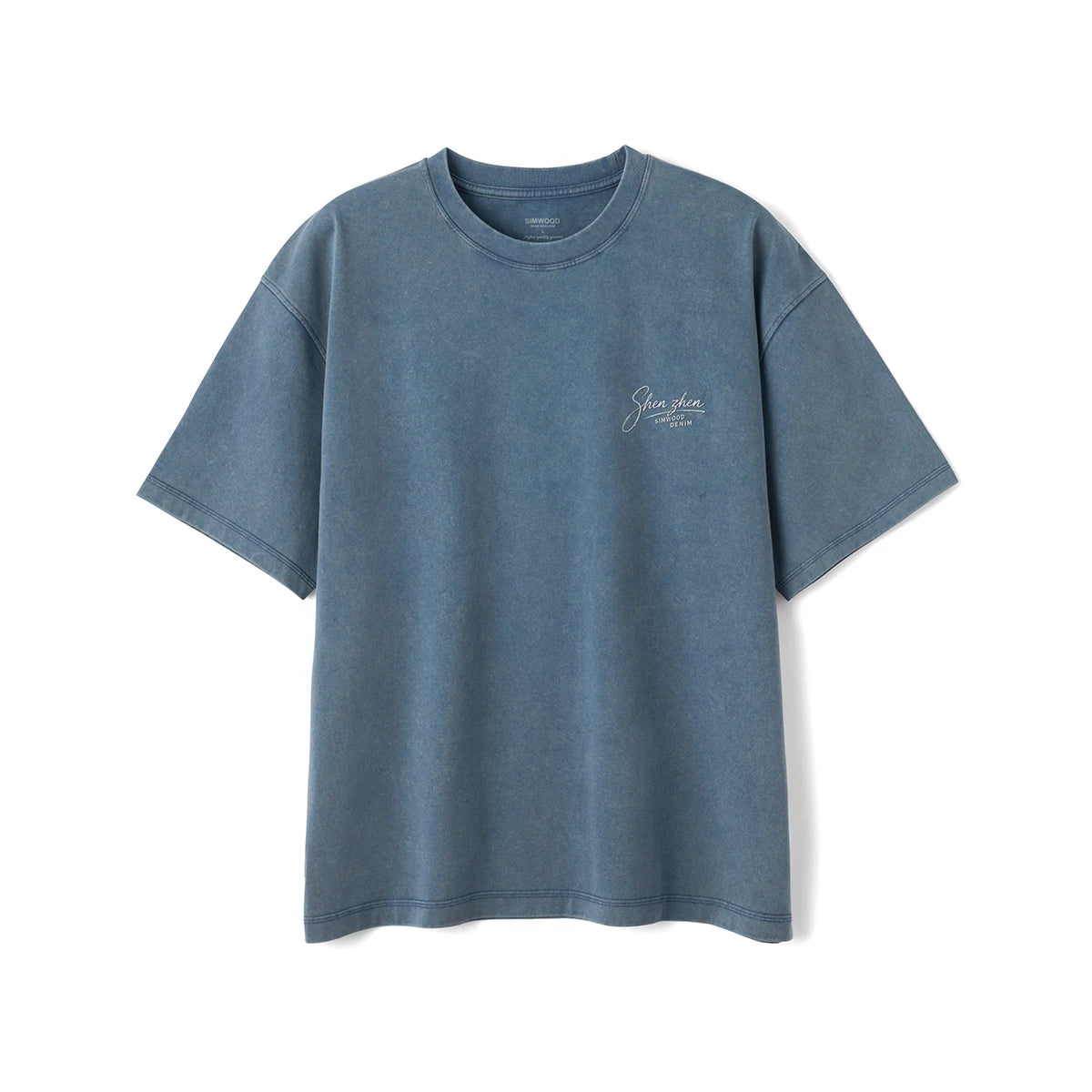 SIMWOOD Men's Vintage Letter Print T-Shirt 100% Cotton Plus Size