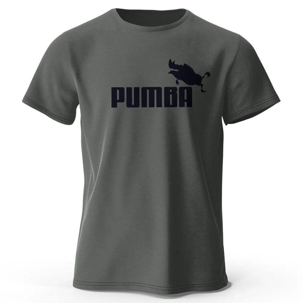 Pumba Printed T Shirt For Men Oversized 100 Percent Cotton Funny Graphic Tee Summer Top