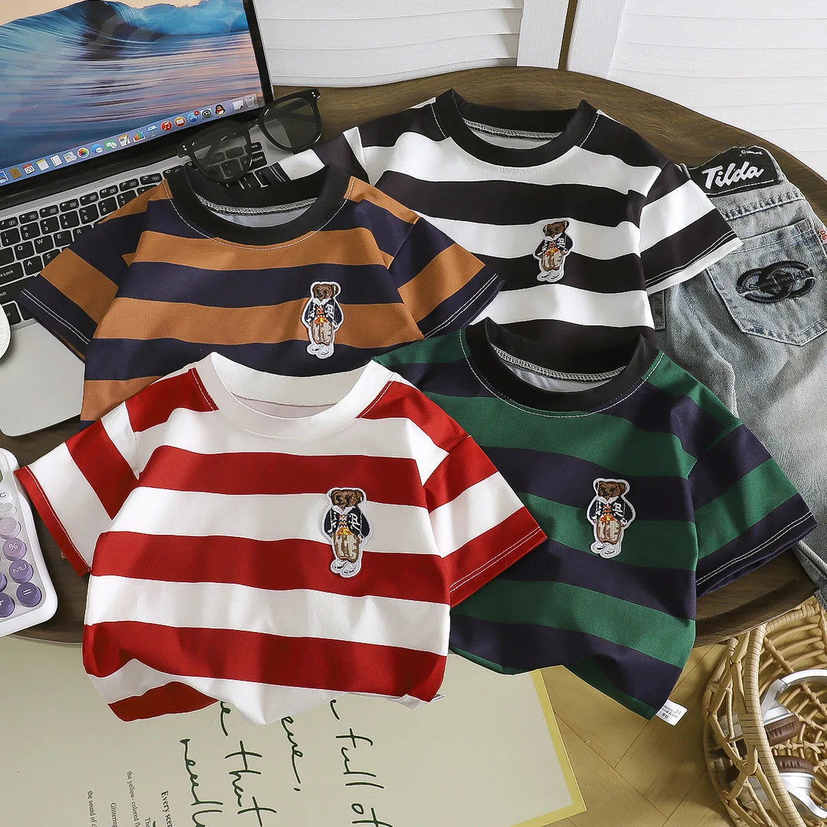 Round Neck Tops Boys And Girls Summer Lovely Clothes Child Short-sleeved Tops New Style T-shirt Casual Wear