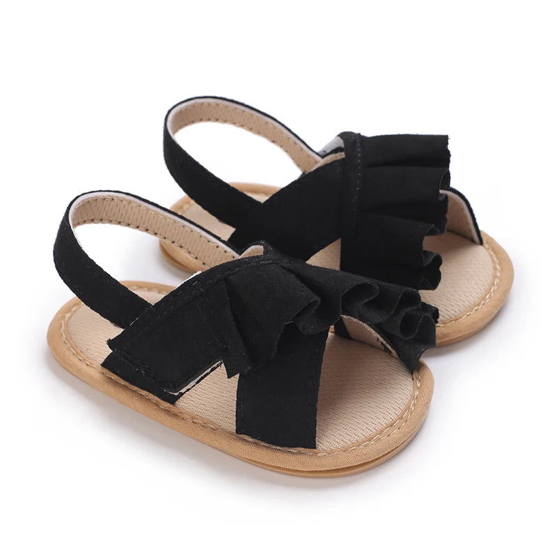 Summer cute and sweet skirt edge sandals for baby girls, comfortable and breathable walking shoes for beginners