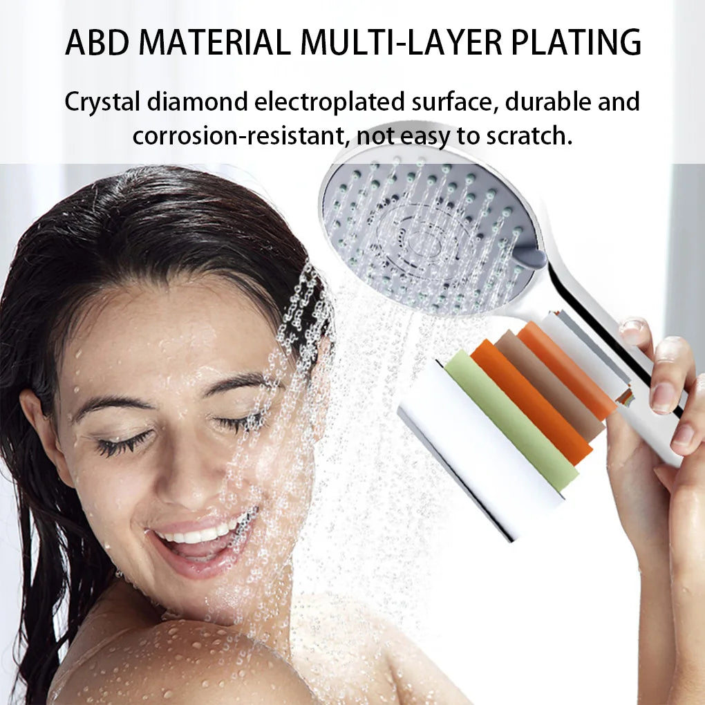5 Modes Shower Head Set High Rainfall Massage Handheld Bath Sprayer Nozzle Shower Head With Hose Bracket Bathroom Accessories