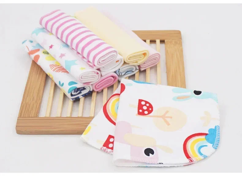 8Pcs Cotton Newborn Baby Towels Set Saliva Towel Nursing Towel Baby Boys Girls Bebe Toalha Washcloth Handkerchief Cloth Wipes