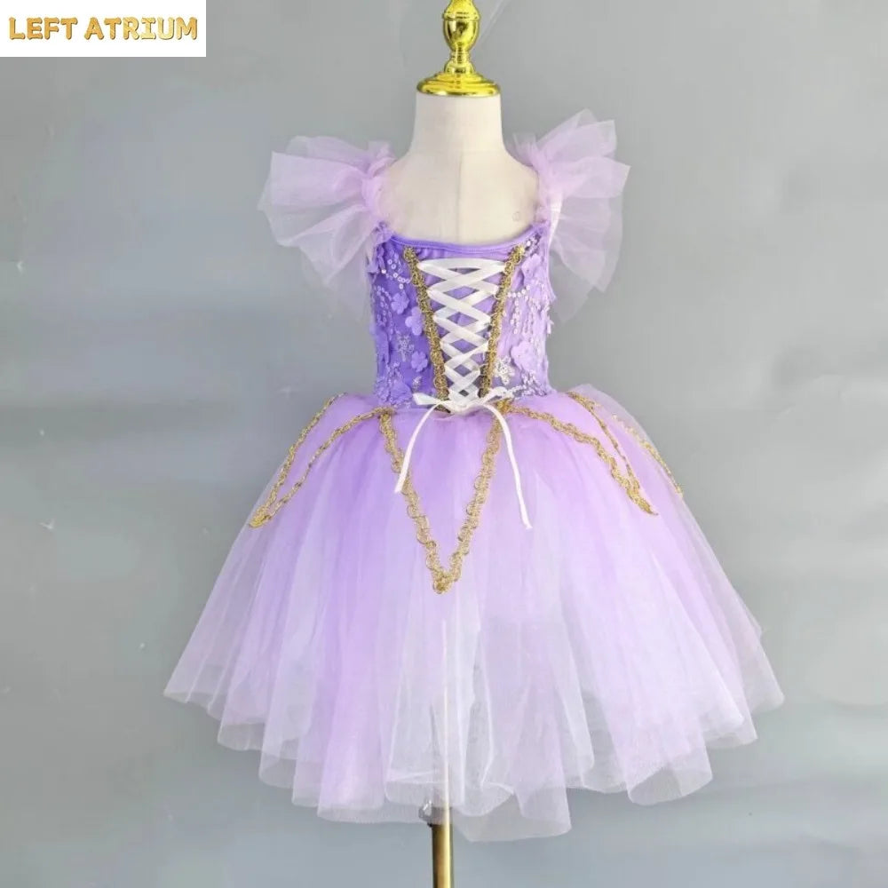 Stage Costumes Performance Kids Clothes Princess Summer Children Clothing Party Leotards for Girls Dress Ballet Tutu Dance Wear