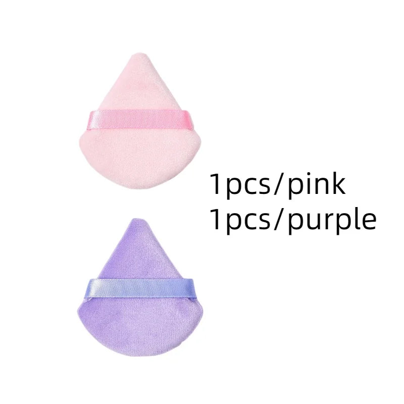 Velvet Cosmetic Powder Pufff Makeup Sponge Puff Dry Use Triangle Makeup Puff Women'S Soft Smooth Beauty Washable Face Makeup Tools