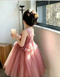 2026 Summer New Pink Princess Dress for Girls Children Fashionable and Sweet Baby Performance Dress