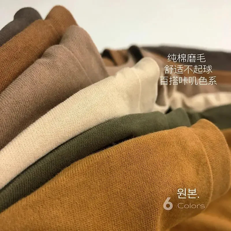 Autumn New Solid Color Children's Cotton T-shirt Long Sleeved Boys and Girls Top Fashion Children's Wear Baby T-shirt