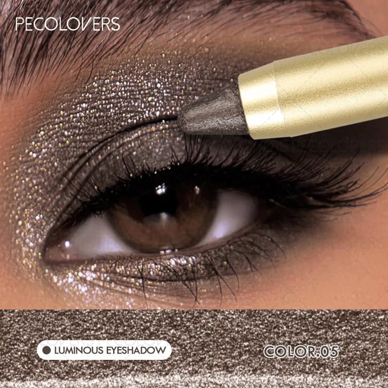 Gold Tube Eye Shadow Pen, Multi-Color Selection, Eye Highlights, Brightening Eyes, Waterproof And Sweatproof, Eye Cosmetics