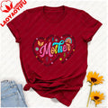 Heartfelt Mother Appreciation Word Strong Beautiful Wise Kind Best Mom Designed Colorful Retro with Strong Gracious Traits Tee
