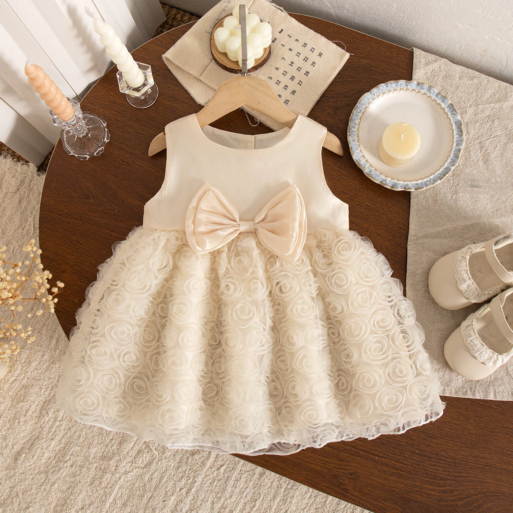 Baby Girls' Dress Summer Cute Flower Bowknot Baby Dress Sweet Princess Girls Dress Baby Girl Clothing ﻿